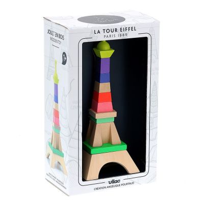 Дървена играчка за подреждане - Айфеловата кула - Vilac