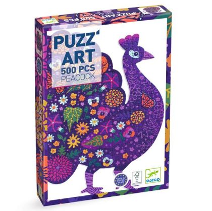 Пъзел от серията Puzz'art паун - 500 части - Djeco