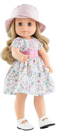 Комплект дрехи за кукла Paola Reina - Рокля на розови цветя 42 cm - Paola Reina