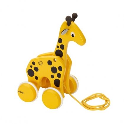 Brio - Дървено Жирафче за дърпане