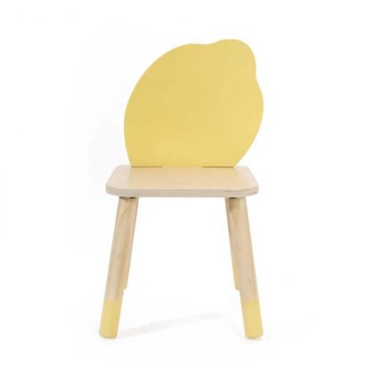 Дървено столче за деца с облегалка във формата на Лимон - Classic World