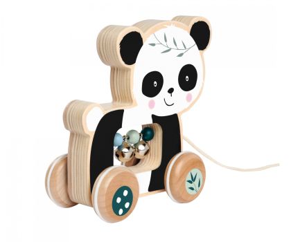Дървена играчка за дърпане - Панда - Eichhorn