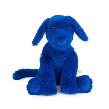Мека играчка плюшено синьо куче - 36 см. - Moulin Roty