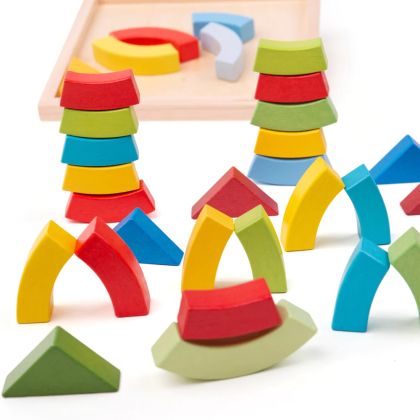Детска сензорна играчка с форми на арки и триъгълници - BIGJIGS