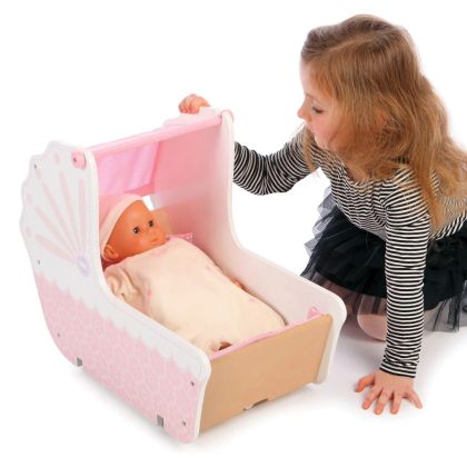Детска дървена количка за кукли 3 в 1 - BIGJIGS