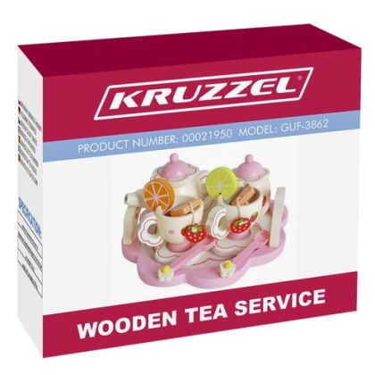 Дървен сервиз за чай - 16 части - Kruzzel