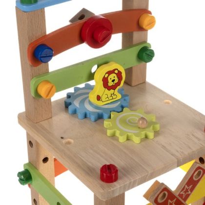 Дървено столче за деца за самостоятелно сглобяване - Kruzzel
