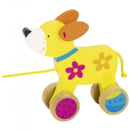 Goki - Дървена играчка за дърпане – кученце Susibelle