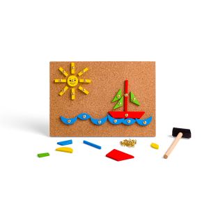 Bigjigs - Игра мозайка с чукче и пинчета