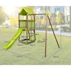 Green For Swing Set – Комплект с люлки и пързалка за игра - SONNE