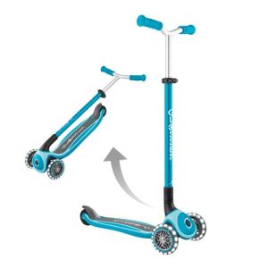 Сгъваема тротинетка с три колела Globber Master lights - синя