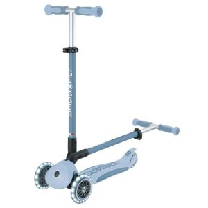 Тротинетка със седалка 5 в 1 GLOBBER GO UP DELUXE LIGHTS ECOLOGIC 360° - пастелно синя