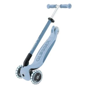 Тротинетка със седалка 5 в 1 GLOBBER GO UP DELUXE LIGHTS ECOLOGIC 360° - пастелно синя