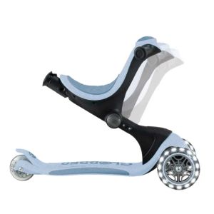 Тротинетка със седалка 5 в 1 GLOBBER GO UP DELUXE LIGHTS ECOLOGIC 360° - пастелно синя