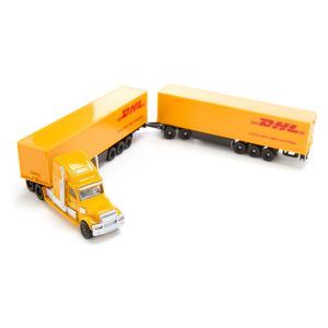 Siku -  Играчка тежкотоварен камион с ремарке DHL
