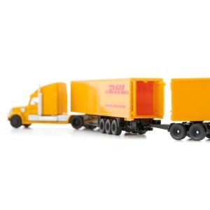 Siku -  Играчка тежкотоварен камион с ремарке DHL