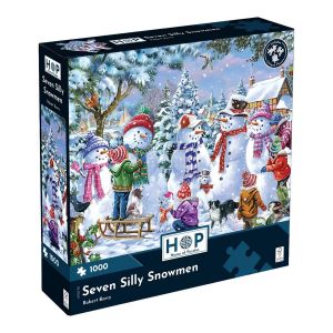 Пъзел 1000 части - Седем смешни снежни човека - The House of Puzzles