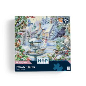 Пъзел с едри части 500 - Зимни птици – The House of Puzzles