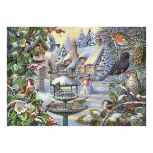 Пъзел с едри части 500 - Зимни птици – The House of Puzzles