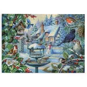 Пъзел с едри части 500 - Зимни птици – The House of Puzzles
