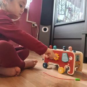Детска образователна играч с чукче - слон -  Kruzzel