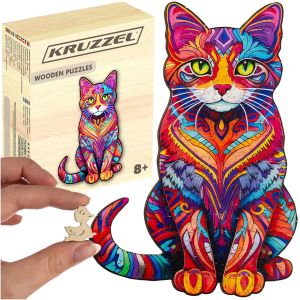 Дървен пъзел - Котка