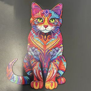 Дървен пъзел - Котка
