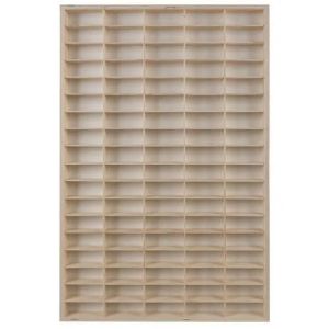 Дървен рафт за съхранение на колички и играчки - 90 отделения - Kruzzel