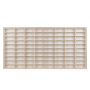 Дървен рафт за съхранение на колички и играчки - 80 отделения - Kruzzel