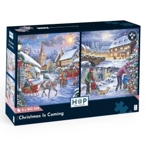 Комплект от 2 пъзела по 500 части - Зимни картини - The House of Puzzles