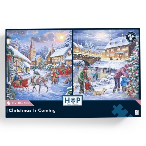 Комплект от 2 пъзела по 500 части - Зимни картини - The House of Puzzles