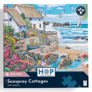 Пъзел с едри части 500- Крайморски къщички - The House of Puzzles