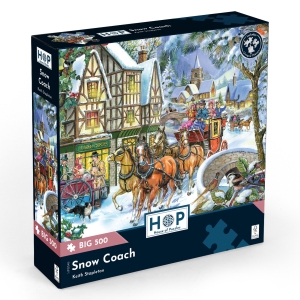 Пъзел с едри части 500 - Дилижанс в снега – The House of Puzzles