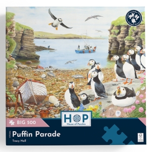 Пъзел с едри части 500 - Парад на морските папагали -  The House of Puzzles