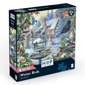 Пъзел с едри части 500 - Зимни птици – The House of Puzzles