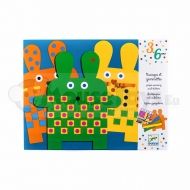 Djeco - Детски креативен комплект със стикери 6 зайчета