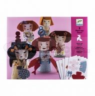 Djeco - Творчески комплект - Направи триизмерни кукли от картон