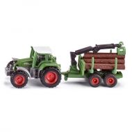 Siku - Играчка трактор с ремарке Tractor with foresty trailor