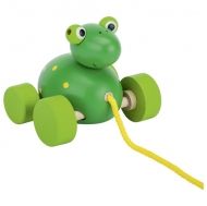 Goki - Дървена играчка за дърпане - Жаба