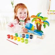hape, твори, играй, оцвети, дървени, части, тропически, остров, декорация, игра, игри, играчка, играчки