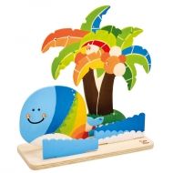 hape, твори, играй, оцвети, дървени, части, тропически, остров, декорация, игра, игри, играчка, играчки