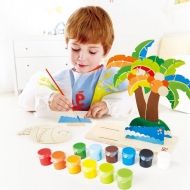 hape, твори, играй, оцвети, дървени, части, тропически, остров, декорация, игра, игри, играчка, играчки