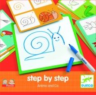 Djeco - Творчески комплект нарисувай стъпка по стъпка - Животни