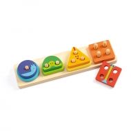 Djeco - Дървена играчка за сортиране - 1, 2, 3, 4