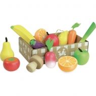 vilac, плодове, зеленчуци, касетка, дървен, комплект, игра, игри, играчка, играчки