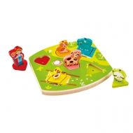Hape - Дървен музикален пъзел - Ферма