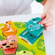 hape, дървен, музикален, пъзел, пъзели, ферма, форми, животни, игра, игри, играчка, играчки