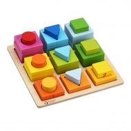 Classic World - Дървена игра - Геометрични блокчета 