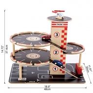 hape, дървен, триетажен, паркинг, кола, коли, колички, хеликоптер, игра, игри, играчка, играчки