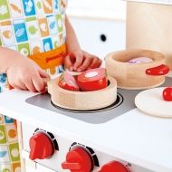 hape, детски, дървени, съдове, за, готвени, сготви, и, сервирай, кухня, игра, игри, играчка, играчки